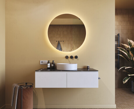 Espelho Redondo Com Luz LED 80cm com luz LED fria de 7000K, luz quente de 3000K ou luz neutra de 4500K #8