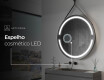 Espelho redondo pendurado com luz LED L118 #8