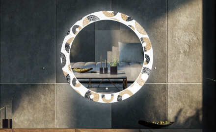 Espelho Decorativo Redondo Com Iluminação LED Para Sala De Estar - Donuts