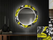 Espelho Decorativo Redondo Com Iluminação LED Para O Corredor - Gold Jungle