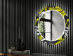 Espelho Decorativo Redondo Com Iluminação LED Para O Corredor - Gold Jungle #2