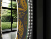 Espelho Decorativo Redondo Com Iluminação LED Para O Corredor - Ancient Pattern #11
