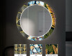Espelho Decorativo Redondo Com Iluminação LED Para O Corredor - Ancient Pattern #6