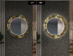 Espelho Decorativo Redondo Com Iluminação LED Para O Corredor - Ancient Pattern #7