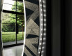 Espelho Decorativo Redondo Com Iluminação LED Para Sala De Estar - Dotted Triangles #11
