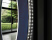 Espelho Decorativo Redondo Com Iluminação Led Para Casa De Banho - Blue Drawing #11
