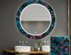 Espelho Decorativo Redondo Com Iluminação Led Para Casa De Banho - Fluo Tropic