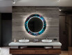 Espelho Decorativo Redondo Com Iluminação Led Para Casa De Banho - Fluo Tropic #12