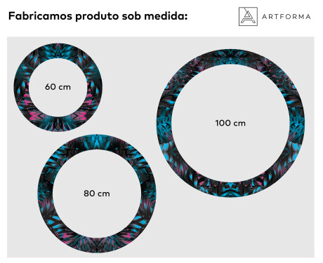 Espelho Decorativo Redondo Com Iluminação Led Para Casa De Banho - Fluo Tropic #2