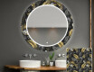 Espelho Decorativo Redondo Com Iluminação Led Para Casa De Banho - Goldy Palm #1