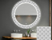 Espelho Decorativo Redondo Com Iluminação Led Para Casa De Banho - Industrial