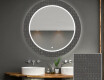 Espelho Decorativo Redondo Com Iluminação Led Para Casa De Banho - Microcircuit