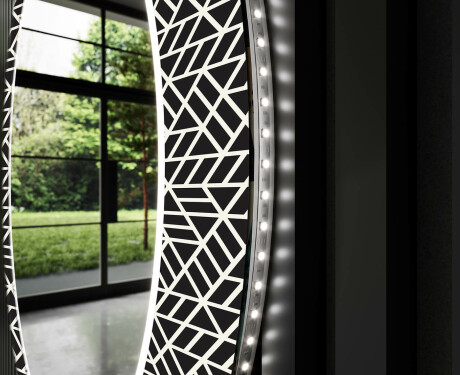 Espelho Decorativo Redondo Com Iluminação Led Para Casa De Banho - Triangless #11