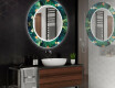 Espelho Decorativo Redondo Com Iluminação Led Para Casa De Banho - Tropical #2