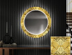 Espelho Decorativo Redondo Com Iluminação LED Para O Corredor - Gold Triangles #1