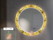 Espelho Decorativo Redondo Com Iluminação LED Para O Corredor - Gold Triangles #5