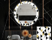 Espelho Decorativo Redondo Com Iluminação LED Para Sala De Jantar - Geometric Patterns