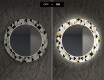 Espelho Decorativo Redondo Com Iluminação LED Para Sala De Jantar - Geometric Patterns #7