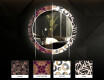 Espelho Decorativo Redondo Com Iluminação LED Para Sala De Estar - Gold Mandala #6