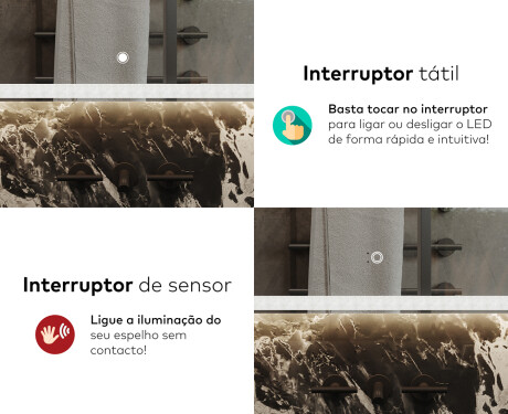 Espelho Para Casa De Banho Com Iluminação LED L146 #9