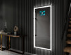 Vertical espelho com iluminação LED L01 para casa de banho