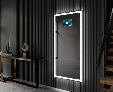 Vertical espelho com iluminação LED L01 para casa de banho