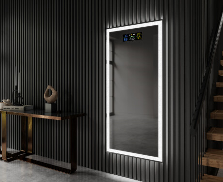 Vertical espelho com iluminação LED L01 para casa de banho #8
