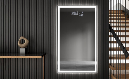 Vertical espelho com iluminação LED L01 para casa de banho