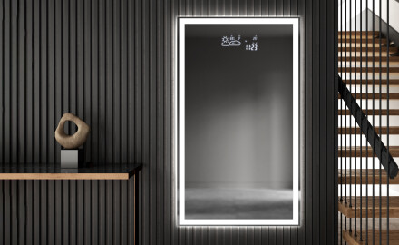 Vertical espelho com iluminação LED L01 para casa de banho