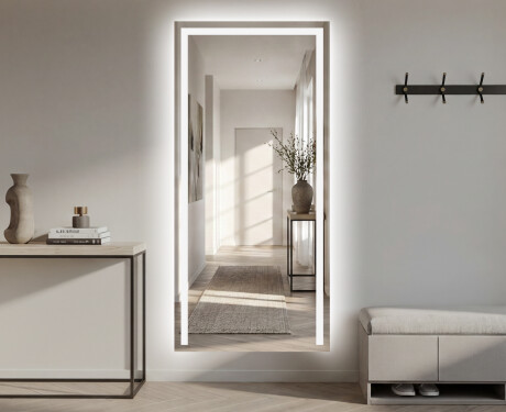 Vertical espelho com iluminação LED L11 para casa de banho
