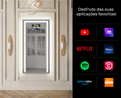 Vertical espelho com iluminação LED L11 para casa de banho #2