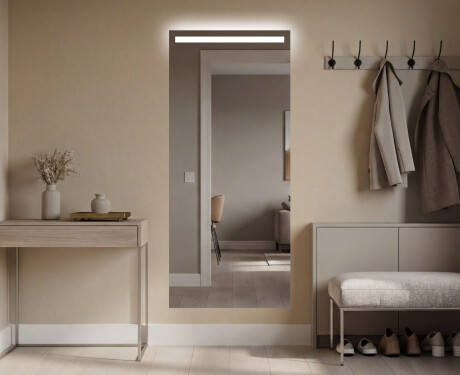 Vertical espelho com iluminação LED L12 para casa de banho
