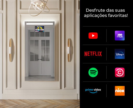 Vertical espelho com iluminação LED L12 para casa de banho #2