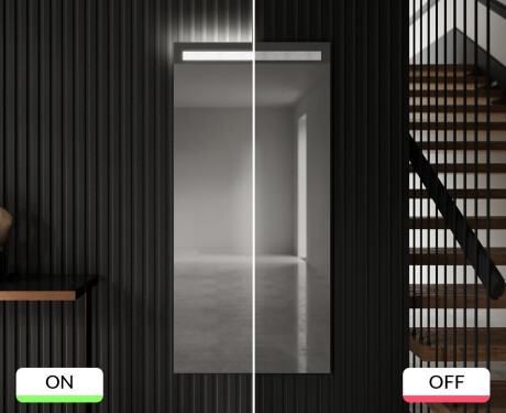 Vertical espelho com iluminação LED L12 para casa de banho #7