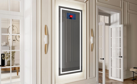 Vertical espelho com iluminação LED L15 para casa de banho