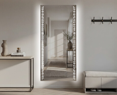 Vertical espelho com iluminação LED L38 para casa de banho
