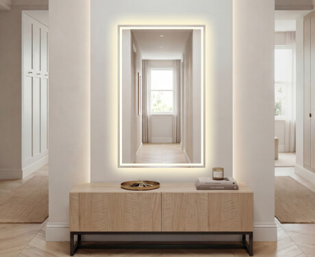Vertical espelho com iluminação LED L49 para casa de banho