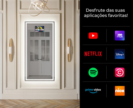 Vertical espelho com iluminação LED L49 para casa de banho #2