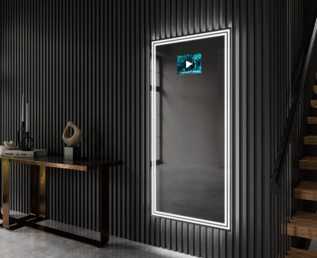 Vertical espelho com iluminação LED L57 para casa de banho
