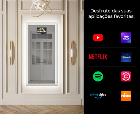 Vertical espelho com iluminação LED L57 para casa de banho #2