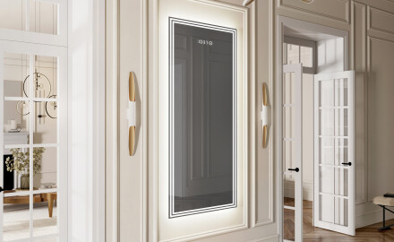 Vertical espelho com iluminação LED L57 para casa de banho