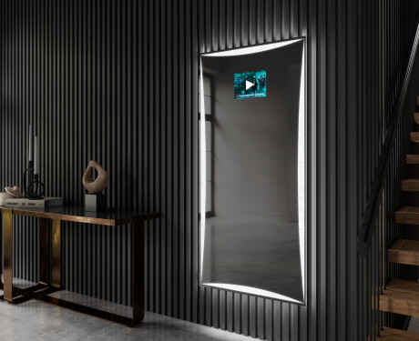 Vertical espelho com iluminação LED L77 para casa de banho