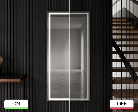 Vertical espelho com iluminação LED L49 para casa de banho #9