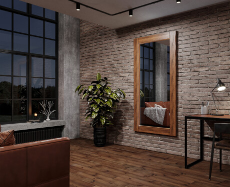 Vertical espelho com moldura em carvalho L224 #5