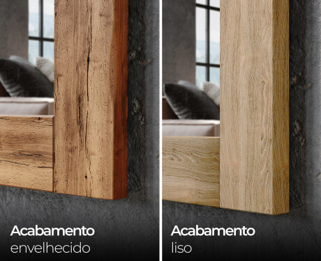 Vertical espelho com moldura em carvalho e iluminação LED L225 #7