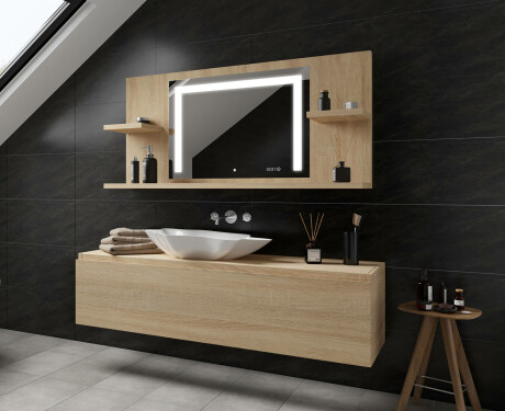 Espelho Com Iluminação E Prateleiras LED L11 #12