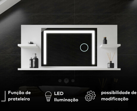 Espelho Com Iluminação E Prateleiras LED L11 #7