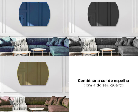Arredondados parede espelho decorativo L177 #10