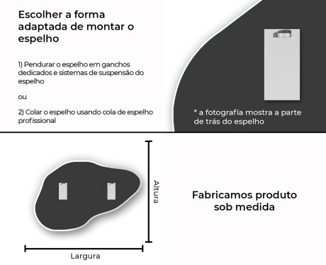 Irregular parede espelho decorativo L180 #13