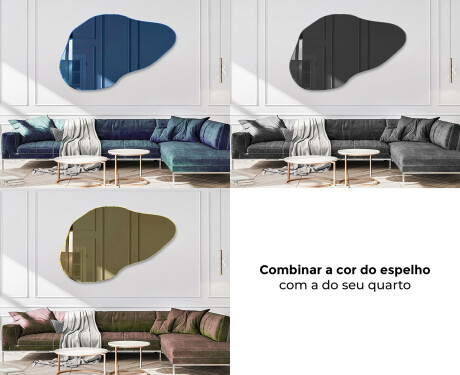 Irregular parede espelho decorativo L180 #10